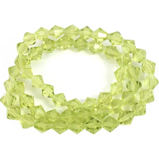 Bicone Faceted Fire Polished Chinese Crystal Beads Olive 6mm 1 Strand {1}