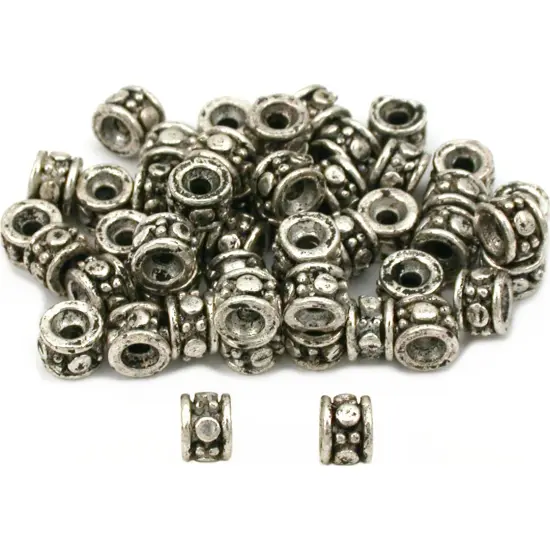 Spacer Bali Beads Antique Silver Plated 5.5mm Approx 50 {1}