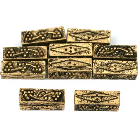 Grapes Tube Beads Antique Gold Plate 12.5mm Approx 15 {1}