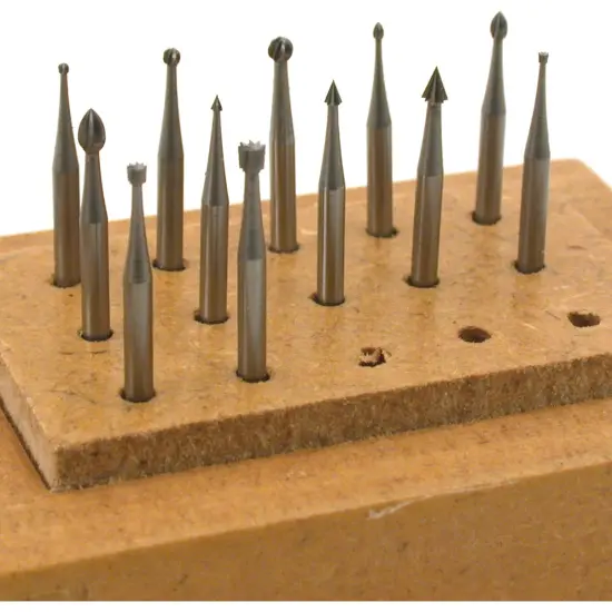 12 Assorted Busch Burs Stone Setting Jewelers Tool Set {2}