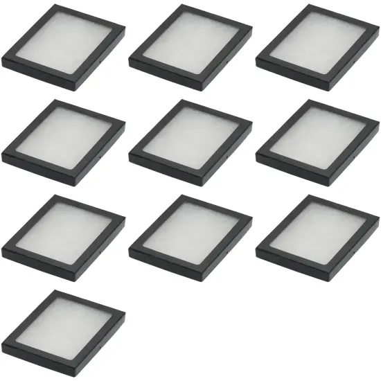Display Cases 110BK Mount Frame Case with Glass Top 3 1/2" x 2" x 3/4" Pack of 10 {1}