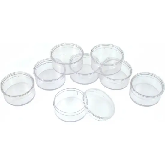 35 Bead Clear Jars Round Rectangle Beading Storage Tool {4}