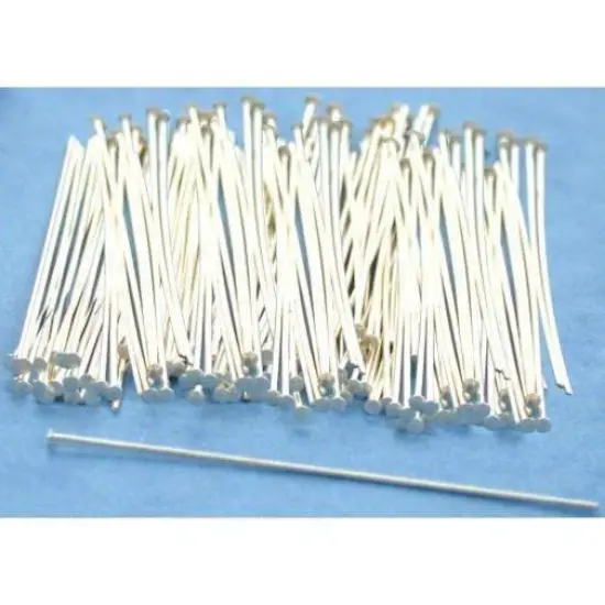 (100) 1.5 Inch Head Pin Sterling Silver 24 gauge 35004 {1}