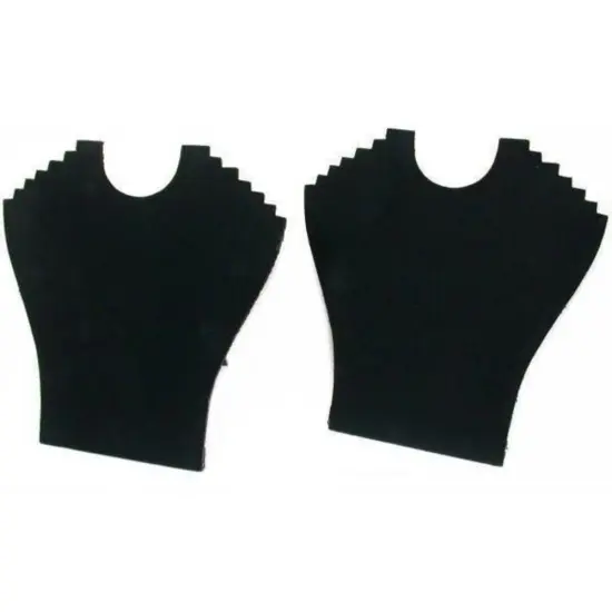 2 6-Tier Black Necklace Chain Holder Plastic Bust Displays {1}