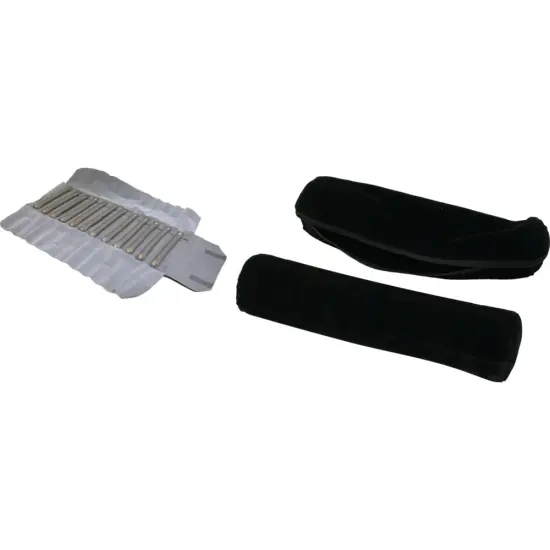 Velvet Ring Roll up & Bangle Bracelet Travel Pouch Jewelry Displays Kit 2 Pcs {1}