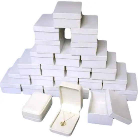 24 Diamond Pendant & Chain Gift Display Boxes {1}