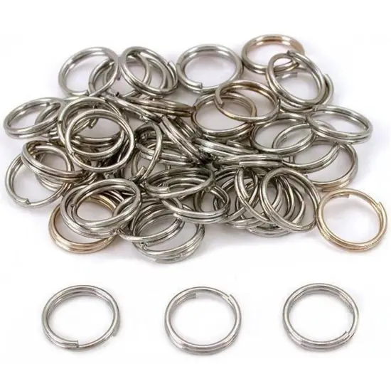 50 Nickel Plated Split Rings 16mm 5/8" {1}
