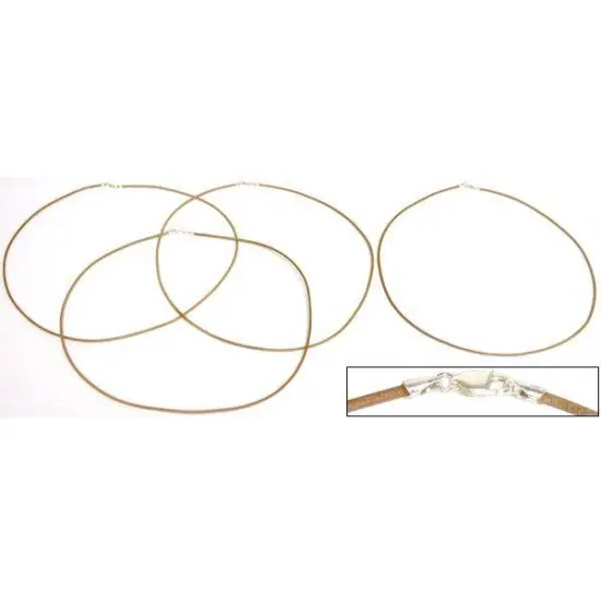 Leather Cord Necklaces Brown 16" 4Pcs {1}