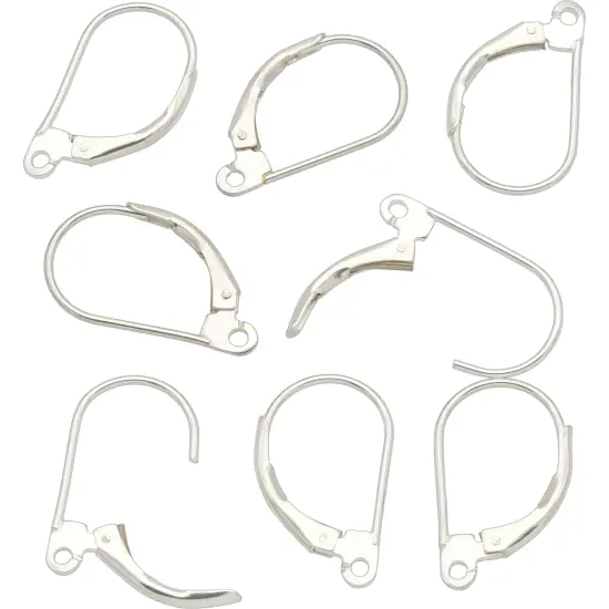 8 Lever Back Earrings Sterling Silver Earwire Parts {1}