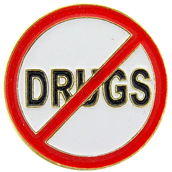 No Drugs Pin 1" {1}