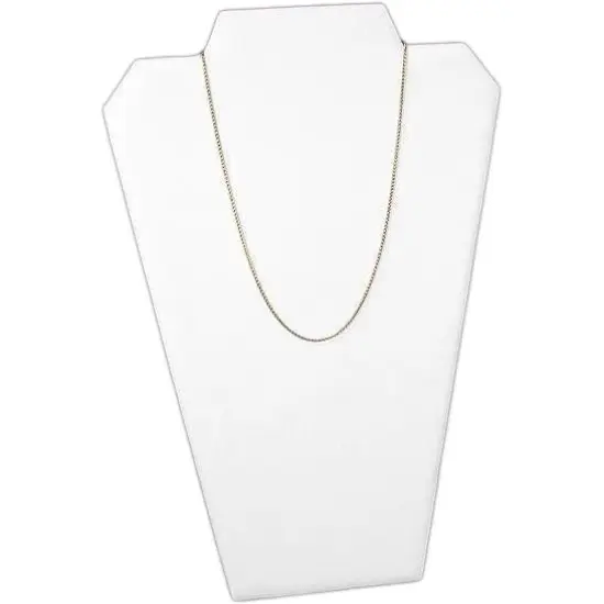 Necklace Easel Pad White Leather Jewelry Case Display {1}