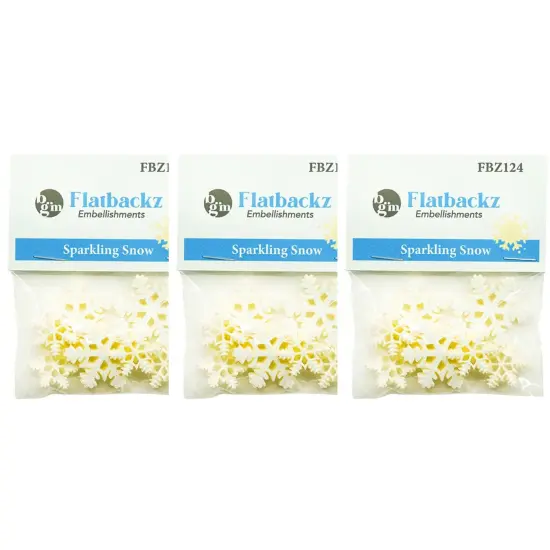 Buttons Galore Flatback Embellishments for Crafts - Sparkling Snow - 18 Pieces {3}