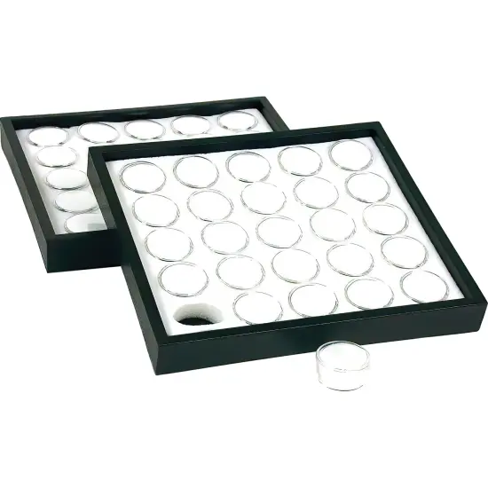 2 25 White Gem Jar Insert with Jewelry Display Tray {1}