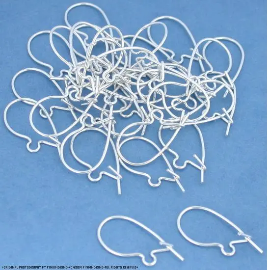 36 Earring Wires Sterling Silver French Ear 25 Gauge {1}