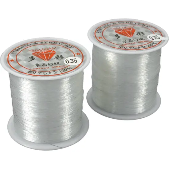 Monofilament Beading Cord 20M 2Pcs (0.2 to 0.6mm Diameter) {1}