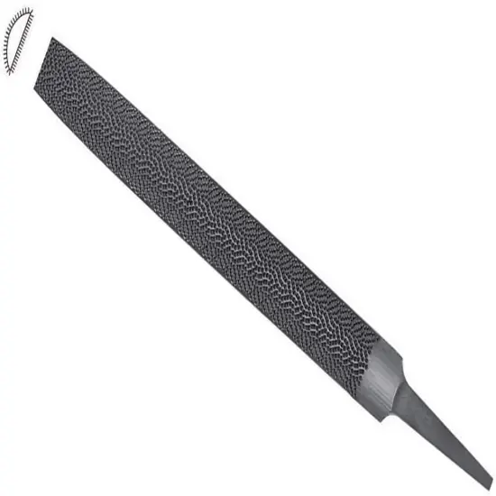 Grobet USA Halfround Rasp, Cut 4, 200 mm. (7.87") {1}