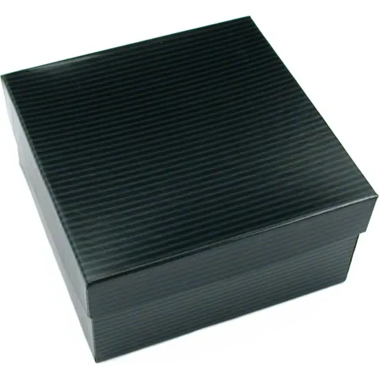 50 Black Stripe Cotton Filled Jewelry Gift Box 3 3/4" {4}