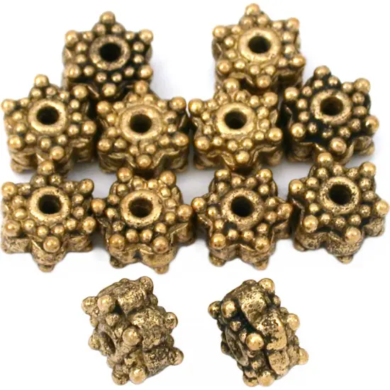 16g Star Bali Beads Antq Gold Plt Beading 8mm Approx 12 {1}