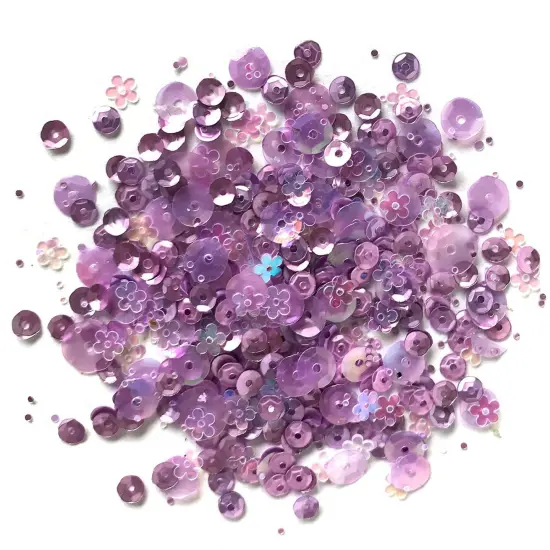 Buttons Galore Loose Sequin Assortments for Craft - 5,000 Pieces 60 Grams Lilac {1}