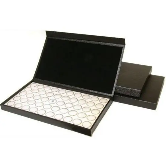3 Boxes of White 50 Gem Jars Stone Storage Display Box {1}