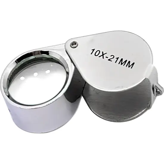 10x Round Triplet Loupe Chrome Plated 21mm {1}