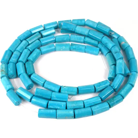 Turquoise Octagon Cylinder Beads Loose 8x13mm 3 Strands {1}