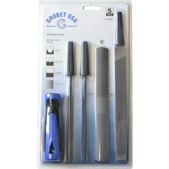 Grobet 5-Piece All Purpose File Set {1}
