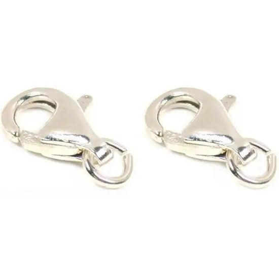 2 Lobster Claw Clasps Sterling Silver Jewelry Part 11mm {1}