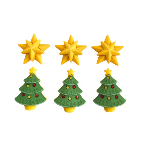 Buttons Galore and More 3D Novelty Buttons &ndash; Holiday Fun Group Christmas Bundle - 36 Pcs {5}