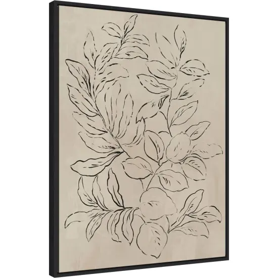 Outlined Leaves I by Asia Jensen Canvas Wall Art Print Framed {2}