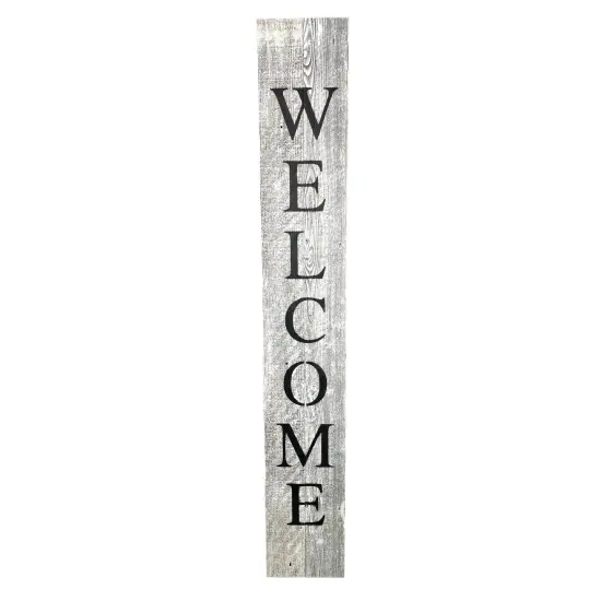 Rustic Farmhouse 5ft Vertical Front Porch Welcome Sign White {1}