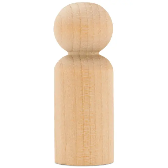 Small Wooden Peg Doll People Unfinished, 1-11/16 inch Boy Shape | Woodpeckers {5}