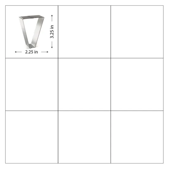 CookieCutter.com 10 Piece Geometric Cookie Cutter Set Rectangle, Square, Heart, Hexagon, Pentagon, Triangle, Diamond, Circle, Metal Shapes Made in USA, Silver {3}