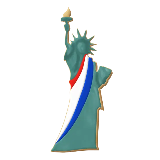 CookieCutter.com 7 Piece Patriotic Cookie Cutter Set Statue of Liberty, USA Map, Thunderbird, Flag, Star, Firework, Fire Cracker, USA {5}