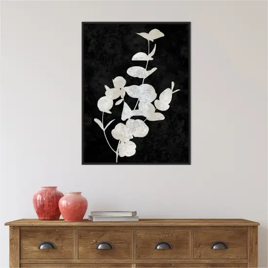 Plant Life White on Black I by Danielle Carson Canvas Wall Art Print Framed {5}