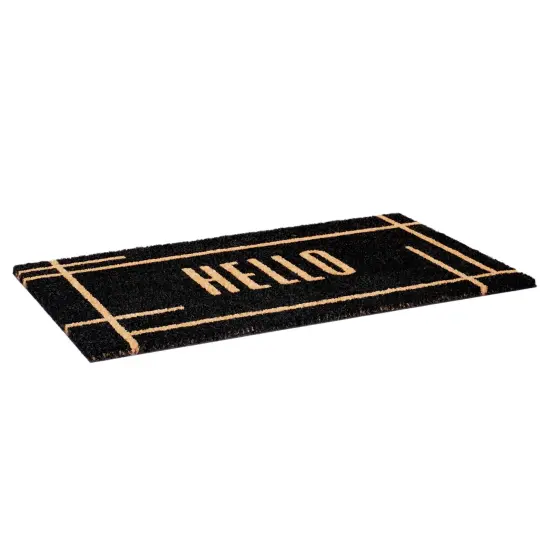 107391729 Modern Black Hello Doormat {4}