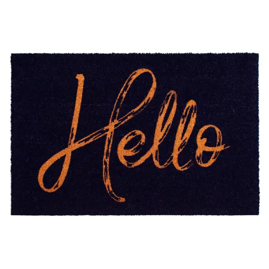 104752436 Canty Hello Black Doormat {1}