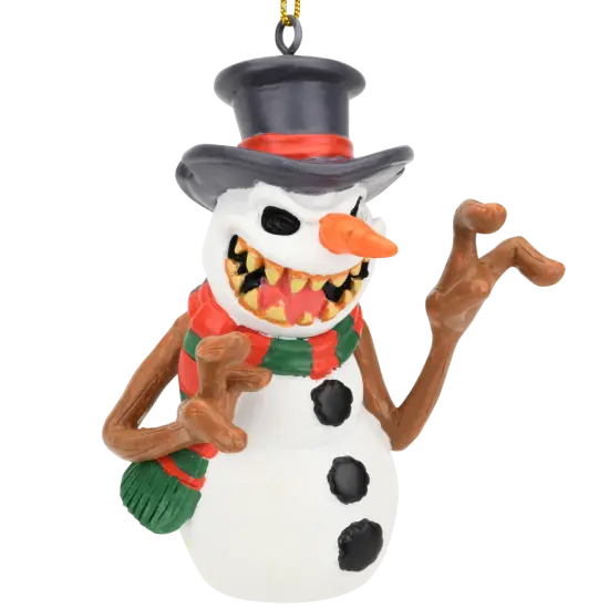 Evil Snowman Halloween Horror Christmas Ornaments {1}