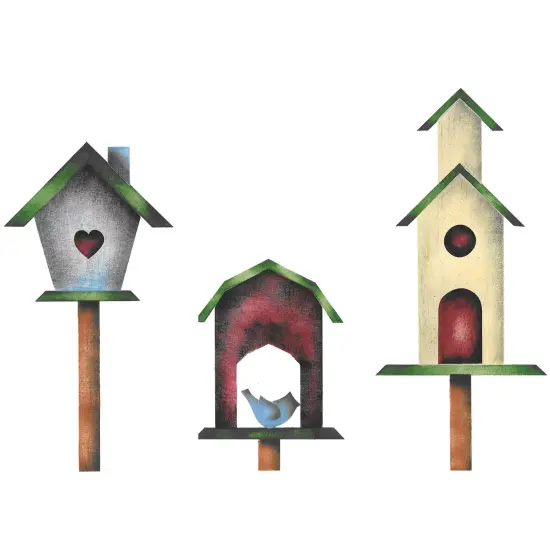 Birdhouse Wall Stencil | 1446 by Designer Stencils | Outdoor Stencils | Reusable Art Craft Stencils for Painting on Walls, Canvas, Wood | Reusable Plastic Paint Stencil for Home Makeover | Easy to Use & Clean Art Stencil {2}