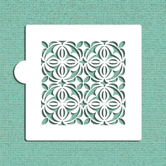 Casablanca Tile Cookie & Craft Stencil | CM133 by Designer Stencils | Cookie Decorating Tools | Baking Stencils for Royal Icing, Airbrush, Dusting Powder | Craft Stencils for Canvas, Paper, Wood | Reusable Food Grade Stencil {1}