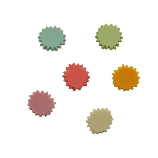 Buttons Galore Flatback Embellishments for Crafts - Fun Flowers - 18 Pieces {2}