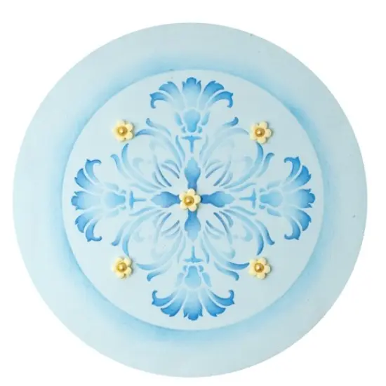 Mini Turn of the Century Medallion Stencil | C334 by Designer Stencils | Cake Decorating Tools | Baking Stencils for Royal Icing, Airbrush, Dusting Powder | Reusable Plastic Food Grade Stencil for Cakes | Easy to Use & Clean Cake Stencil {2}