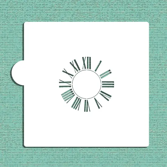 Roman Numeral Clock Cookie & Craft Stencil | CM125 by Designer Stencils | Cookie Decorating Tools | {3}