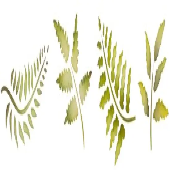 Fern Leaves Cake Stencil | C221 by Designer Stencils | Cake Decorating Tools | Baking Stencils for Royal Icing, Airbrush, Dusting Powder | Reusable Plastic Food Grade Stencil for Cakes | Easy to Use & Clean Cake Stencil {2}