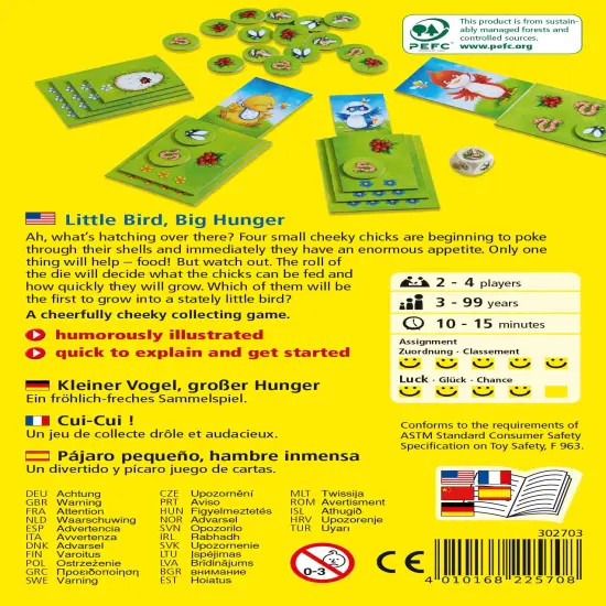 HABA Little Bird, Big Hunger - A Cheerfully Cheeky Collecting Game for Ages 3 and Up (Made in Germany) Multicolor {6}