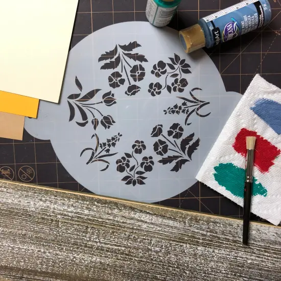 7-Inch Spring Garden Cake Stencil Top | C342 by Designer Stencils | Cake Decorating Tools | Baking Stencils for Royal Icing, Airbrush, Dusting Powder | Reusable Plastic Food Grade Stencil for Cakes | Easy to Use & Clean Cake Stencil {2}