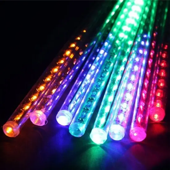Perfect Holiday 8 Tubes Snowfall 30cm - Icicle Lights White {3}