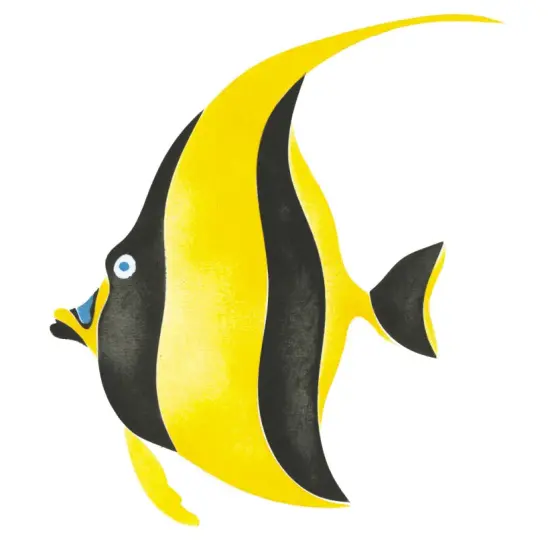 Moorish Idol Fish Wall Stencil | 1117 by Designer Stencils | Animal & Nature Stencils | Reusable Art Craft Stencils for Painting on Walls, Canvas, Wood | Reusable Plastic Paint Stencil for Home Makeover | Easy to Use & Clean Art Stencil {2}