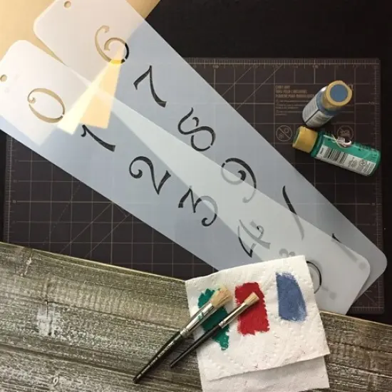 2.25-Inch Contemporary Numbers Cake Stencils | C140 by Designer Stencils | Cake Decorating Tools | Baking Stencils for Royal Icing, Airbrush, Dusting Powder | Reusable Plastic Food Grade Stencil for Cakes | Easy to Use & Clean Cake Stencil {4}