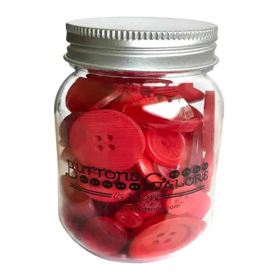 Buttons Galore Mason Jar Colorful Craft & Sewing Buttons White {2}